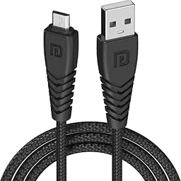 Portronics Konnect B Micro USB Cables For Fast Charging & Data Sync 3.0 Amp with PVC Heads I Nylon Braided I 1 mtr(Black)-picture-10