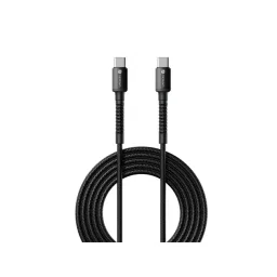 Portronics Konnect X 60W Type C to Type C Unbreakable Nylon Braided Cable (Black)-picture-39