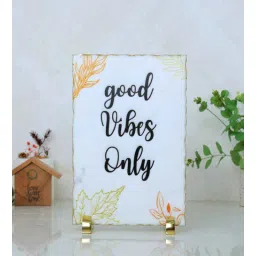 posh n plush Good Vibes Only Multicolour Marble Showpiece-picture-15