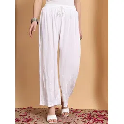 Poshak Chikan Studio Women Ethnic Motifs Embroidered Flared Ethnic Palazzos-picture-13