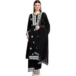 poshak chikan studio Women's Hand Embroidered Lucknowi Chikankari Premium Modal Co-ord Set-picture-34