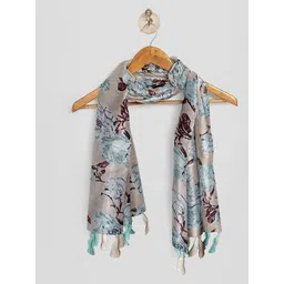 POSHAMPAA be desi Women Pack Of 2 Printed Tasselled Scarf-picture-12