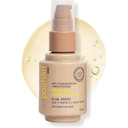 POSHAN Chaand Ka Tukda Vitamin C Glow Drops | 15% Vit C + 3% Kojic Acid | With Saffron, Amla & Probiotics | Targets Pigmentation | Safe for Sensitive Skin | Fast-Absorbing | 20ml-picture-26