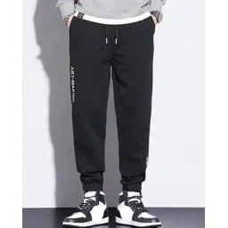 poshax Men Typographic Print Joggers with Insert Pockets-picture-19
