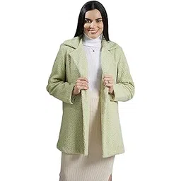 poshbery Green Textured Winter Coat-picture-11