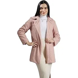 poshbery Peach Textured Coat-picture-45
