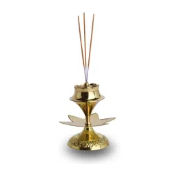 POSHIFY Brass Agarbathi Stand: Incense Stick Holder for Puja Room, Home Decor image 1