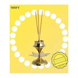 POSHIFY Brass Agarbathi Stand: Incense Stick Holder for Puja Room, Home Decor image 2