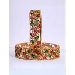 poshify Luxury Gold Plated Pure Brass Bangles 2136-1981 Stylish Traditional Bangle-picture-41