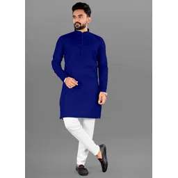 poshside Men Cotton Blend Kurta Pyjama Set-picture-16