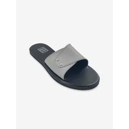 POSTCARD Women Black & Grey Open Toe Flats-picture-19