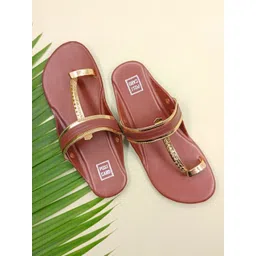 POSTCARD Women Printed One Toe Flats-picture-18