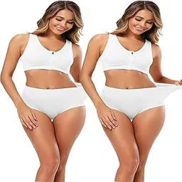 posu trendz Womens Underwear,Cotton Mid Waist No Muffin Top Full Coverage Brief Ladies Panties Lingerie Undergarments for Women (Pack of 2)-picture-54