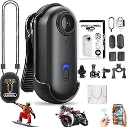 POV Camera, 4s Body Camera, Thumb Action Cam, HD 1080p/4k Mini Wearable Body Adventure Action Cameras with Audio Video, Mount Anywhere, for Vlogging Cycling Diving (Black, 4K)-picture-28