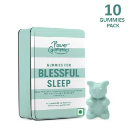 Power Gummies - Blessful Sleep Gummies for Women & Men Deep Sleep & Healthy Skin Non Habbit Forming Sleep Gummies - Fruit Flavour - 10 Gummies - 5 Days Pack-picture-19