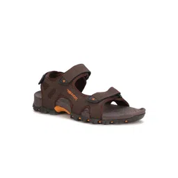 Power Men Brown & Orange Solid Sports Sandals-picture-19