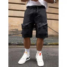 Powerlook Men Cotton Loose Fit Denim Shorts With Pockets-picture-29