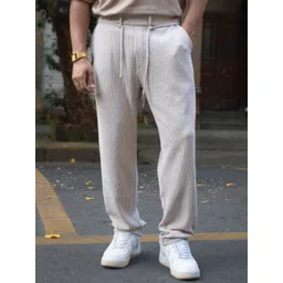 Powerlook Men Light Beige Corduroy Regular Fit Track Pant-picture-30