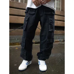 Powerlook Men Loose Fit Cargos Trousers-picture-35