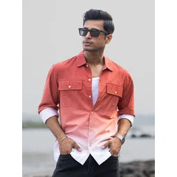 Powerlook Men Printed Ombre Pocket Regular Fit Casual Shirt-picture-35