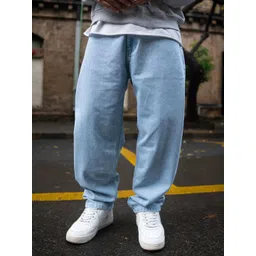 Powerlook Men Relaxed Fit Mildly Distressed Light Fade Jeans-picture-25