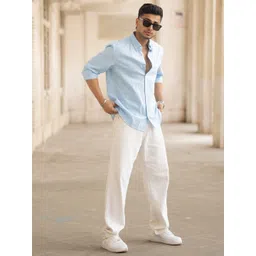 Powerlook Men Spread Collar Micro Checked Cotton Casual Shirt-picture-36