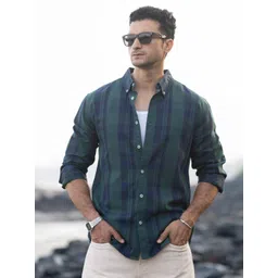 Powerlook Men Tartan Checks Checked Casual Shirt-picture-30