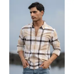 Powerlook Men Tartan Checks Checked Casual Shirt-picture-33