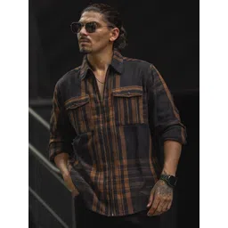 Powerlook Men Tartan Checks Opaque Checked Casual Shirt-picture-18