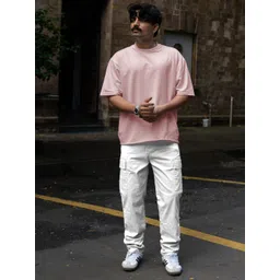 Powerlook Men White Cotton Cargo Regular Fit Pant-picture-33