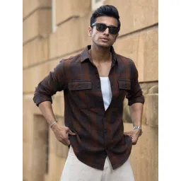 Powerlook Tartan Checked Long Sleeves Shirt-picture-12