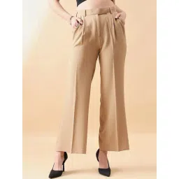 Powersutra Beige Polyester Loose Fit Trouser-picture-31