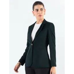 Powersutra Green Plain Blazer image 3