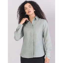 Powersutra Green Polyester Solid Long Sleeves Shirt-picture-28