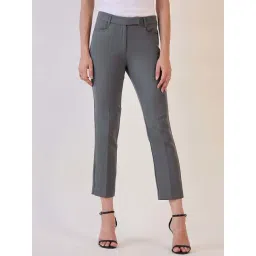 Powersutra Grey Slim Fit Trousers-picture-19