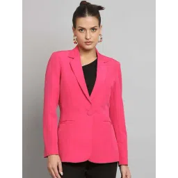 Powersutra Pink Regular Fit Blazer-picture-25