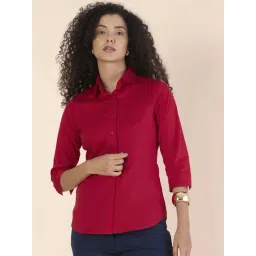 Powersutra Red Cotton Regular Fit Shirt-picture-34