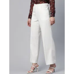 PowerSutra Women Cotton Comfort Fit Wide Parallel Trouser image 5