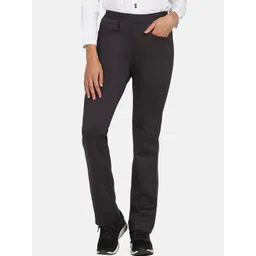 PowerSutra Women Grey Smart Slim Fit Trousers image 1