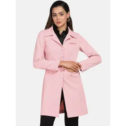 PowerSutra Women Pink Longline Tailored Jacket-picture-28