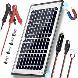 POWOXI 10W 12V Magnetic Solar Battery Trickle Charger Maintainer, Built-in MPPT Intelligent Charge Controller, Waterproof Solar Trickle Charger Alligator Clip for Car RV Motorcycle Marine, etc.-picture-12