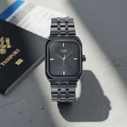 Poze By Sonata Quartz Analog Black Dial Black Metal Strap Watch For Men-picture-10