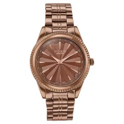 Poze By Sonata Quartz Analog Brown Dial Brown Metal Strap Watch For Men image 2