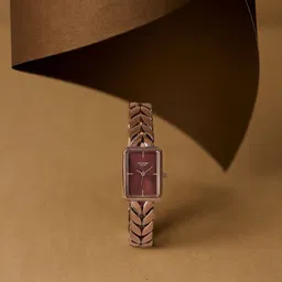 Poze By Sonata Quartz Analog Brown Dial Brown Metal Strap Watch For Women-picture-11