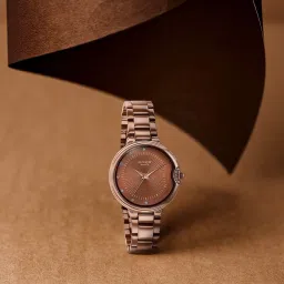 Poze By Sonata Quartz Analog Brown Dial Brown Metal Strap Watch For Women-picture-15