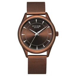 Poze by Sonata Quartz Analog Brown Dial Stainless Steel Strap Watch for Men-picture-22
