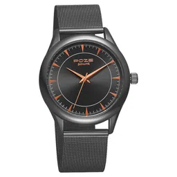 Poze by Sonata Quartz Analog Grey Dial Stainless Steel Strap Watch for Men image 2