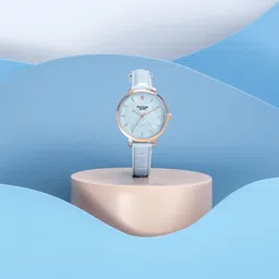 Sonata Poze Quartz Analog Blue Dial Blue Colour Leather Strap Watch For Women-picture-33