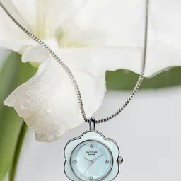 Sonata Poze Quartz Analog Blue Dial Silver Colour Metal Strap Watch For Women-picture-17