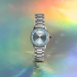 Sonata Poze Quartz Analog Blue Dial Silver Metal Strap Watch For Women-picture-19